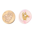 Exquisite Brass Round Fire Lacquer Seal Head Without Handle Wax Seal Tool Gift