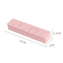 Portable 7-Grids Pills Storage Box Weekly Medicine Dispenser Case (Pink)