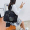 Cute Women Transparent Love Canvas Large Capacity Travel Handbag Shoulder Bags