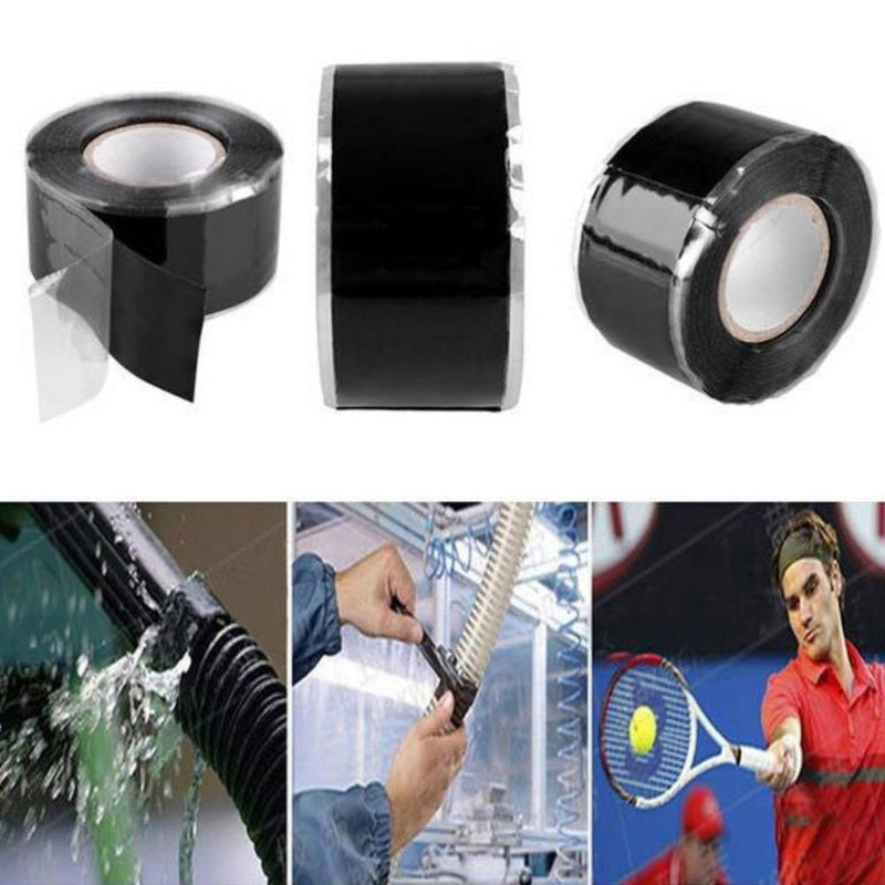 Waterproof Black Silicone Performance Repair Tape Bonding Fusing Wire Film