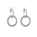 Fashion Jewelry Dangle Flicker Bright Earrings Double Round Circle Hoop