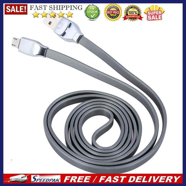 1.2M 2.4A Micro USB TPE Quick Charging Cable for Android(Gray)