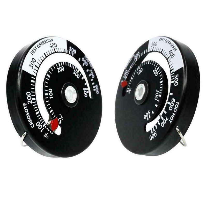 Magnetic Woodstove Pipe Thermometer Fireplace Flue 2021 Z0Q Heat H HOT C1J7