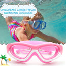 Swimming Glasses Waterproof HD Anti-fog Kids Diving Goggles (Pink White) Newly