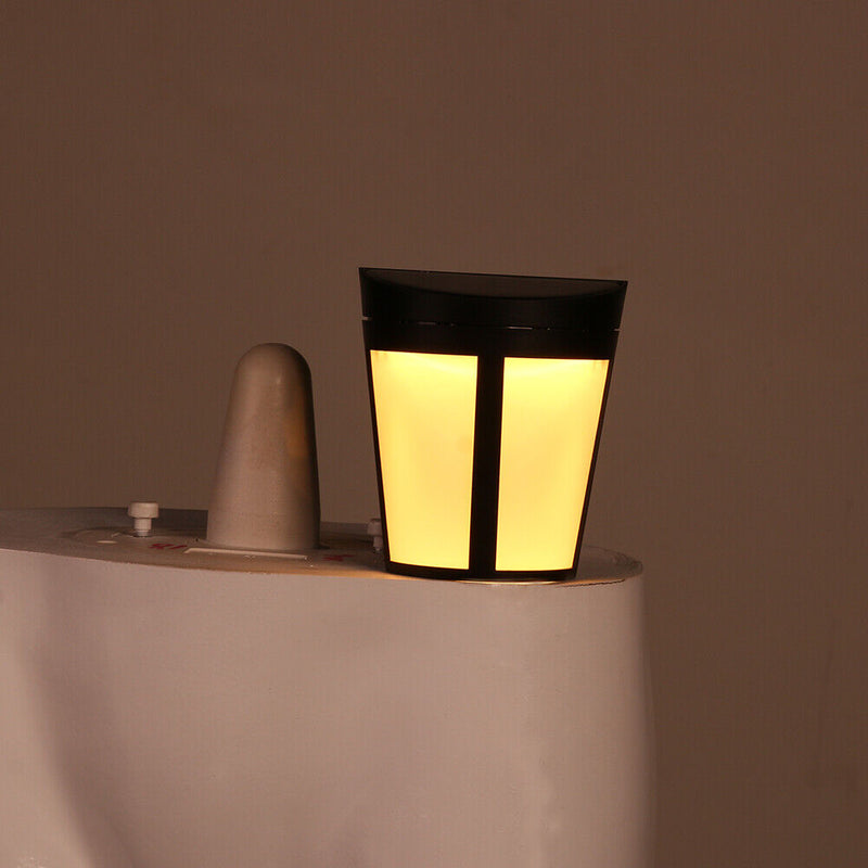 6 LED Solar Power Light Sensor Wall Light  Garden Fence Lamp Warm White Newly