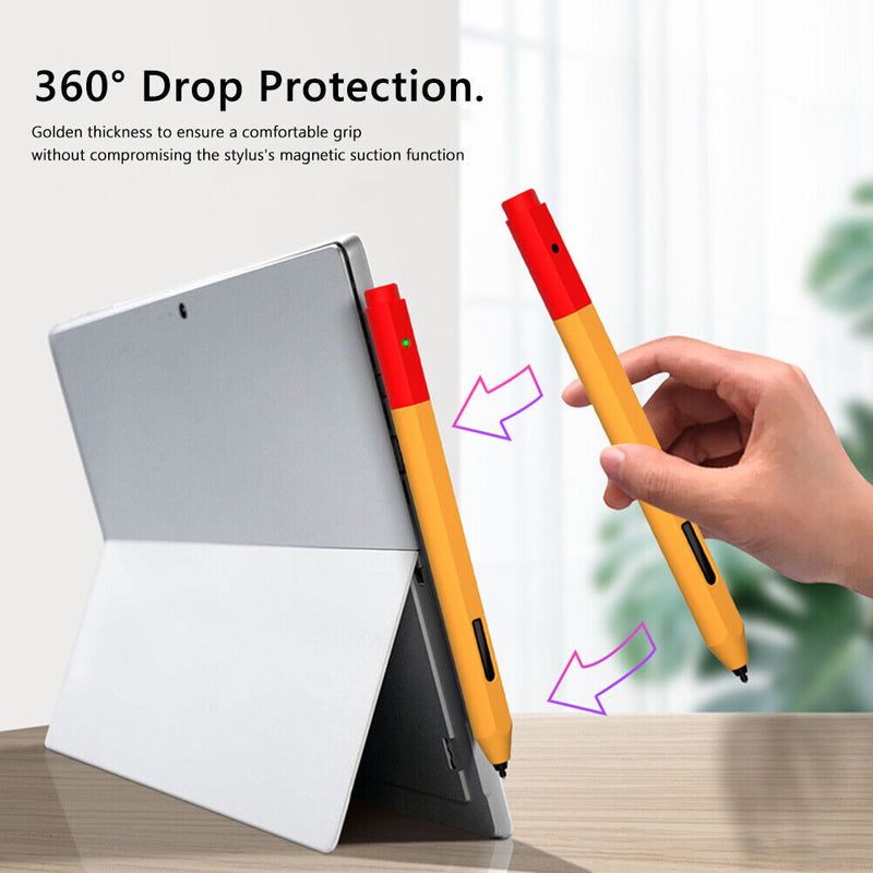 Stylus Protective Cover Non-slip Sweat-proof Tablet Pen Protector (Orange) Newly