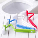 Plastic S Type Cleaning Brush Toilet Brush Cleaning Scrubber Curved Handle