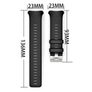 Silicone Watch Strap Wristband Bracelet Band for Polar Vantage V (Black)