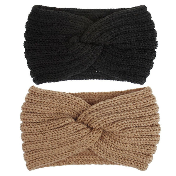Wrap Knitted Headband Hair Accessories Ear Warmer Headband Cross Knot Hairband