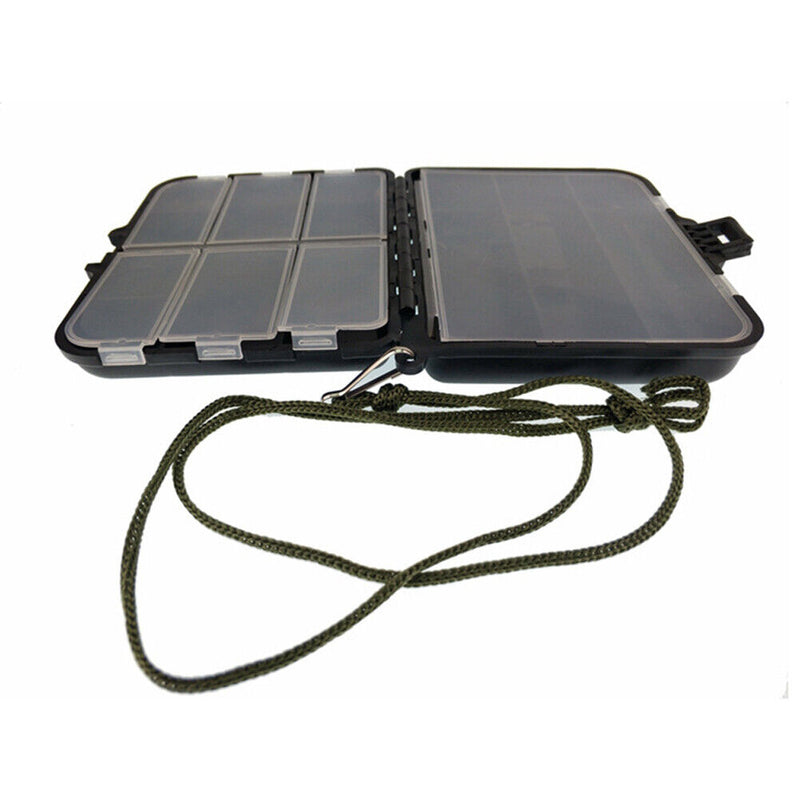 Portable Plastic Fishing Tackle Box Hooks Lures Baits Storage Case Fishing