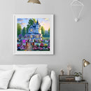 DIY Paint By Number Kit Villa Garden Landscape No Frame Home Art Decoration