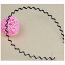 Men Women Black Fashion Sports Hoop Hairband Metal Wavy Headband