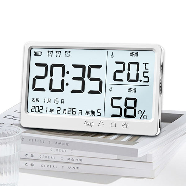 Display Electronic Thermometer Electronic Clock Alarm Clock Quartz Home Decor