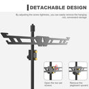 Light Pole Shelves of Camping Standing Lamp Adjustable Height & Angle Design