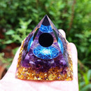 Crystal Orgonite Pyramid Healing Energy Reiki Chakra Home Office Decor (B) Newly