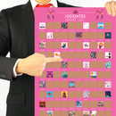 100 Date Scratch Off Poster - Wall Art Decor Bucket List Scratch Poster Newly