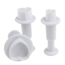 Cookie Baking Tool Fondant Love Heart Cake Decorating Plunger Cutter Mold Mould