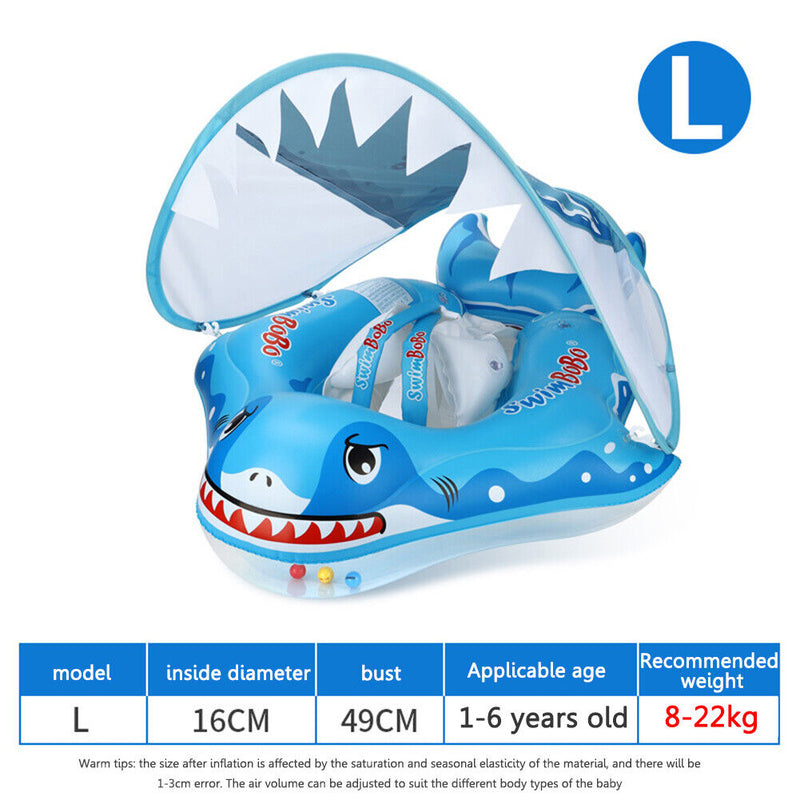 #A Sunscreen Swimming Ring Cute Inflatable Kids Safety Water Toys Float Swim Cir