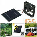 House Pet Dog Portable Mini Ventilator Camping Fan Greenhouse Solar Panel Fan