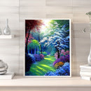 Colorful Woods Oil Paint By Numbers Kits DIY Handpainted on Canvas Wall Art