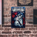 Retro Love Skeleton Couple Metal Painting for Bar Pub Tin Plaques Wall Sign
