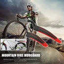 2pcs Mountain Bicycle Splash Fender Guard Bike Rear Front Mudguard (Red) Newly
