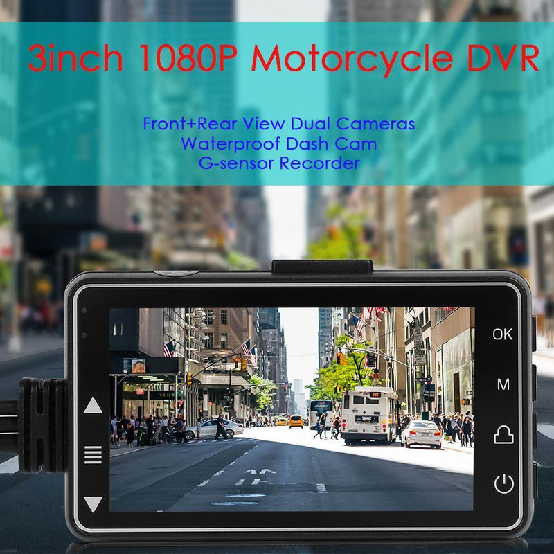 SE300 Motorcycle DVR Front+Rear View Motorcycle Dash Cam Video Recorder Newly
