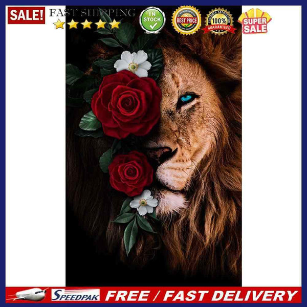 5D DIY Diamond Painting Kits Full Round Drill Flower Animal Mosaic Picture Wa