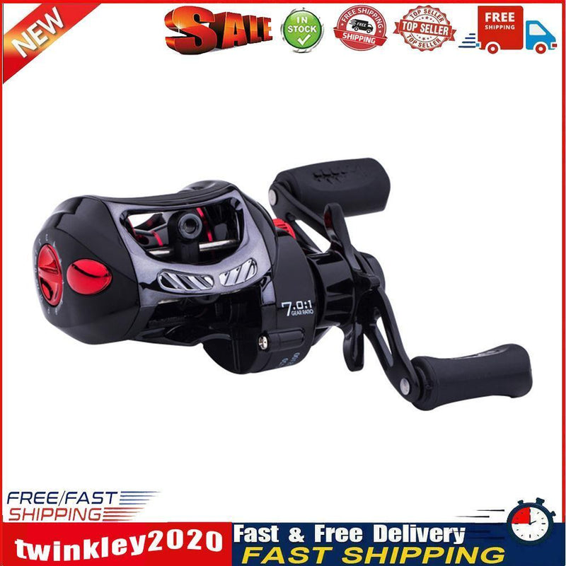 Baitcasting Fishing Reel 8kg Max Drag 7.0/1 Magnetic Brake Reel (Left) Newly