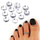 12PCs/set Women Fashion Simple Toe Ring Adjustable T3Q4 M2L0 Z7L9 Beach H2W8