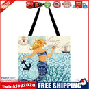 Mermaid Printed Shoulder Shopping Bag Casual Large Tote Handbag (40*40cm)
