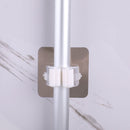 Adhesive Hooks Kitchen Bathroom Wall Mop Hanger Broom Holder Rack (White) Newly