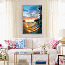 Rhinestone Picture Colorful Wave 5D DIY Full Round Drill Diamond Painting Art