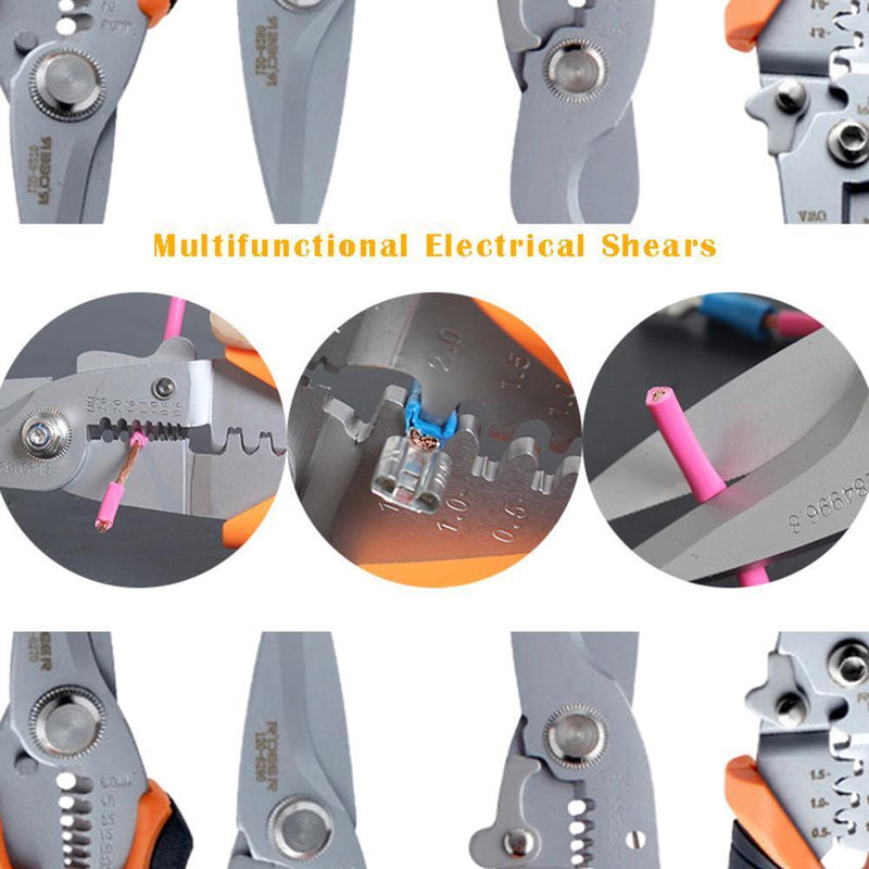 Multi-function Household Scissors Crimping Pliers Wire Stripper (120-6280) Newly