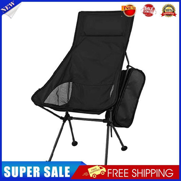 Outdoor Travel Ultralight Chair 7075 Aluminum Alloy Folding Chair (Black)