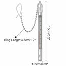 Steel Fly Fishing Stream Water Temperature Fishing Thermometer with Carabiner