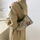 Fashion Women Oil Painting Print Underarm Bag Casual Ladies Small Shoulder Bags