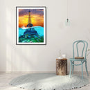 5D Full Round Drill Drawing Picture Tower Diamond Painting Living Room Orna