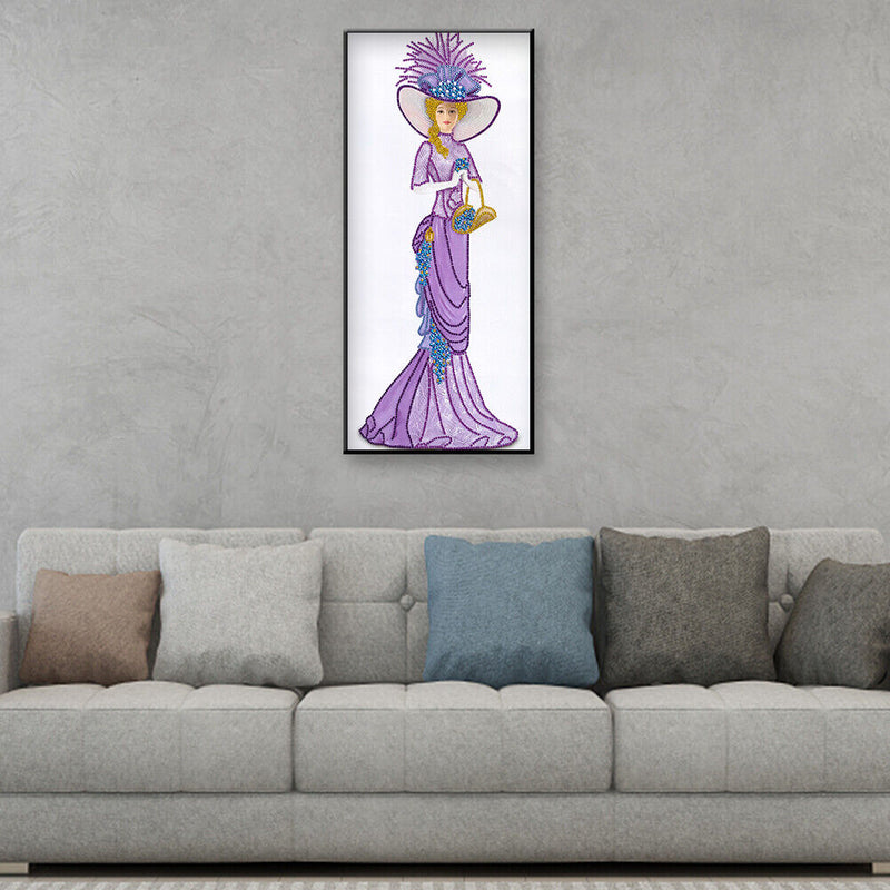 5D DIY Special-shape Diamond Painting Dress Lady Partial Drill Art (Y049) Newly