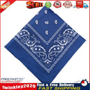 Print Bandana Hair Bands Women Unisex Square Scarf Turban Headband (Blue) Newly