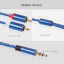 RCA Cable HiFi 3.5mm to 2RCA Audio Cord for Amplifiers Home Theater (0.5m)