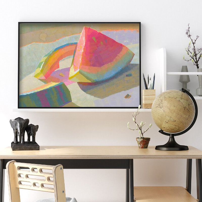 Color Watermelon Colouring Oil Canvas DIY Hand Painted Kit Paint By Numbers Gift