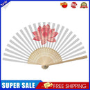 lotus Folding Fan DIY Handmade Oil Paint By Numbers Art Craft SX36