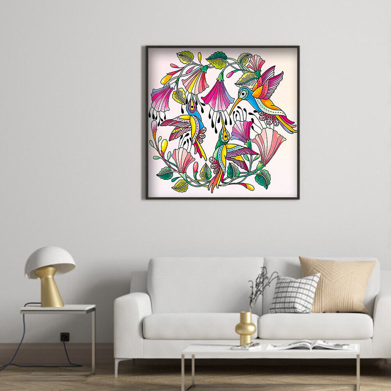 Diamond Painting Partial Special Drill Birds and Flowers Picture of Rhinest