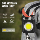 COB Flashlight Portable Magnet Repair Working Lamp Mini Key Light (Black)