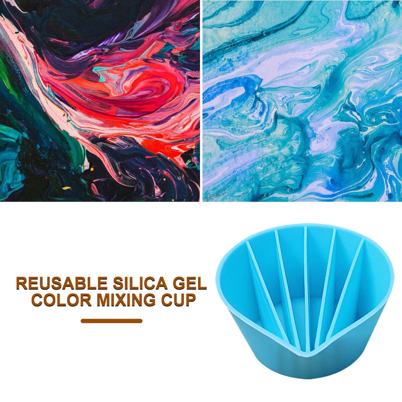 Split Color Mixing Cups for Paints 2/3/4/5 Channels Pouring Cup - Acrylic Paint