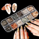 Shimmer Glitter Nail Sequins Mica Marble Abalone Shell Flake Nail Stone