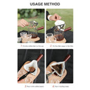 5pcs Stainless Steel Coffee Filter Cup Folding Portable Coffee Drip Dripper