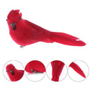 Artificial Foam Feather Parrots Handcraft Imitation Bird Garden Decor (Red)