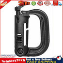 Outdoor D-Shaped Backpack Carabiner Plastic Steel Hanging Clasp (Black) Newly